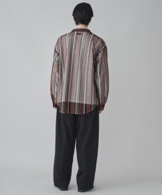 WEGO 【ユニセックス着用ITEM】ストライプメッシュBIGシャツ