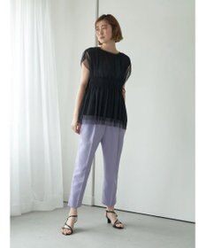 YECCA VECCA チュールギャザーブラウス