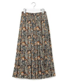 J.PRESS YORK STREET 【WOMEN】ペイズリーワイドプリーツ スカート