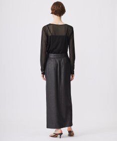 ICB L 【洗える】 マットトリコットチュール シアーカットソー