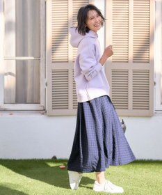 ANY 【ウエストゴム】ギンガムフレアスカート