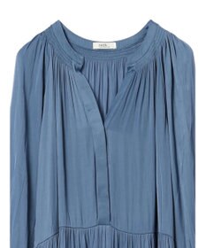 earth music&ecology サテンティアードワンピース