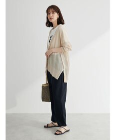 Green Parks 接触冷感シアーニットカーディガン