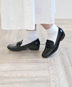 Pointer 【石岡真実さん着用】日本製 本革超軽量チェーンモチーフローファー