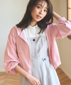 Feroux 【UVカット・接触冷感】パフスリーブニット パーカー