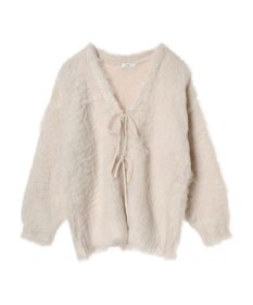 earth music&ecology 起毛リボンニットカーディガン
