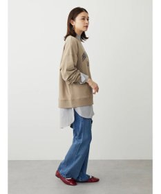 Green Parks イージーケアスタンドフリルシャツチュニック