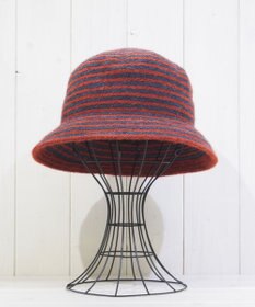 石田製帽 モヘヤ混ボーダー　バケット