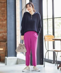 ANY 【ウエストゴム/ストレッチ/裏起毛】シークレットウォーム　テーパードパンツ