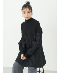 earth music&ecology プリーツフレアニットチュニック