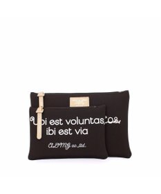 A.D.M.J. 【魔法の様に軽い】マジックライトコード刺しゅうフラットポーチ2セット(S・M)