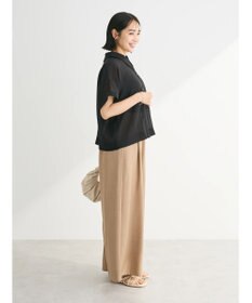 Green Parks シアーストライプショート丈シャツ