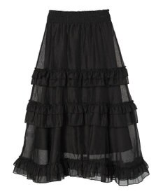 Green Parks ・ＥＬＥＮＣＡＲＥ　ＤＵＥ　シアーフリルティアードスカート