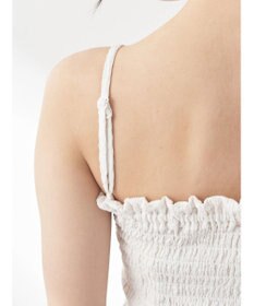 earth music&ecology ＳＥＴ２点シアークロップドシャツ×シャーリングタンク