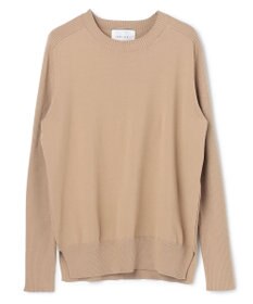 BEIGE， 【WEB限定・洗える】WILLOW / ストレッチクルーネックリブニット