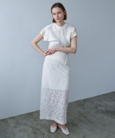 BEIGE， FLUORITE / 異素材コンビ レーススカート