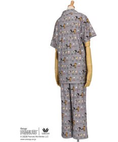 WACOAL PEANUTS パジャマ 5分袖 半袖 8分丈 綿100%(本体) スヌーピー レディース FDT167 /ワコール