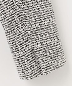 23区 【セットアップ対応】ライトシャインツイード ノーカラー ジャケット