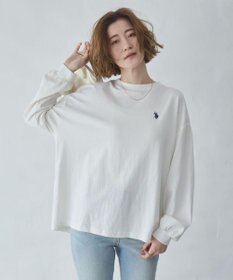 WEGO 【大好評により再入荷！】USPOLOだぼそでカラーロンT