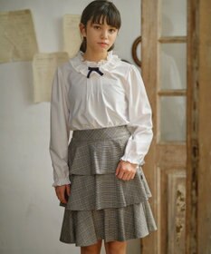 組曲 KIDS 【150-160cm】ティアードチェック スカート