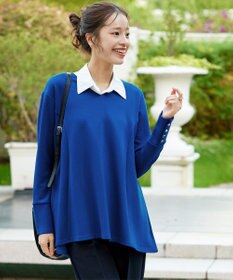 Tiaclasse 【洗える】【ふわもち美すふれ】フレアシルエットカットソー