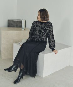 YECCA VECCA レイヤードチュールマーメイドスカート