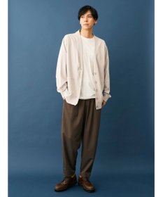 CRAFT STANDARD BOUTIQUE 強撚ポンチカーディガン＋Ｌ／Ｓ　ＴＥＥーＳＥＴ