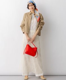 23区 コットンシルク マップ柄 ストール