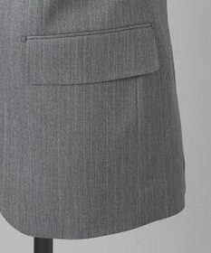 GOTAIRIKU 【御幸毛織】ドライスピナーツイルストレッチスーツ_グレーストライプ