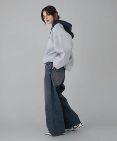 WEGO 【ユニセックス着用ITEM/ウエスト調整可】フレアデニムパンツ