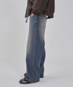 WEGO 【ユニセックス着用ITEM/ウエスト調整可】フレアデニムパンツ