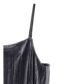 earth music&ecology ベロアプリーツキャミワンピース