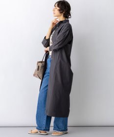 23区 【先行予約】ナイロンコットンタフタ シャツワンピース