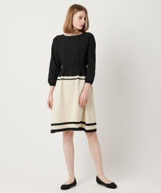 TOCCA 【洗える！】BI COLOR PONPON KNIT ニットドレス