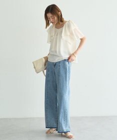 YECCA VECCA 綿麻バギーデニムパンツ