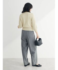 Green Parks ラメ５分袖コンパクトニットプルオーバー