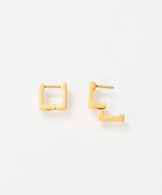 Phoebe 【金属アレルギー対応】ストレートスクエアフープピアス　ゴールド/サージカルステンレス