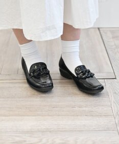 Pointer 【石岡真実さん着用】日本製 本革超軽量チェーンモチーフローファー