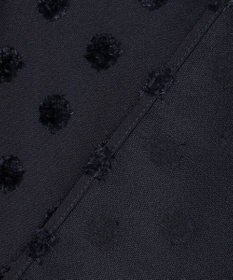 #Newans 【洗濯機可】ジャガ―ドドットペプラムブラウス