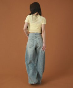 WEGO ラインストーンbackロゴデニム