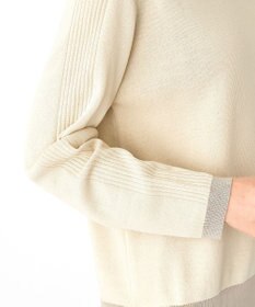 Tiaclasse L 【新色追加・洗える】配色スリットニット