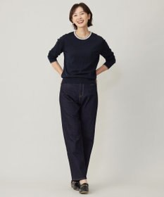 J.PRESS LADIES S 【洗える】BASIC STRETCH DENIM ボーイフィット パンツ