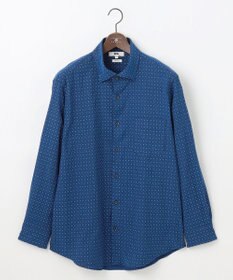 JOSEPH ABBOUD 【キングサイズ・オーガニックコットン使用・自然なストレッチ性】JOE COTTON ストレッチオックスペイズリー シャツ ネイビー系5