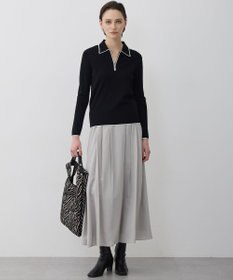 ICB シンセティックフルニードル ハーフジップニット