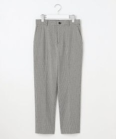 自由区 【撥水加工・洗える】TRギャバチェック柄テーパード パンツ