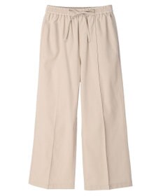 Green Parks 綿麻混イージーワイドパンツ