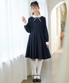 ANY KIDS リボン刺繍ハイソックス