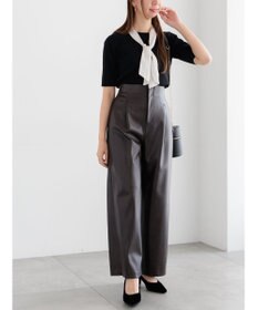 Te chichi フェイクレザーセミワイドパンツ《2025Autumn catalog item》