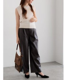 Te chichi フェイクレザーセミワイドパンツ《2025Autumn catalog item》