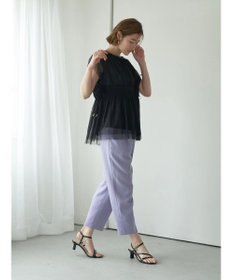 YECCA VECCA チュールギャザーブラウス